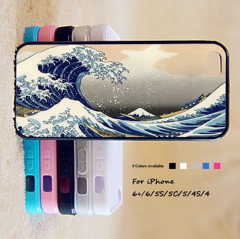 Great Wave Off Kanagawa Case For iPhone 6 Plus For iPhone 6 For iPhone 5/5S For iPhone 4/4S For iPhone 5C iPhone X 8 8 Plus