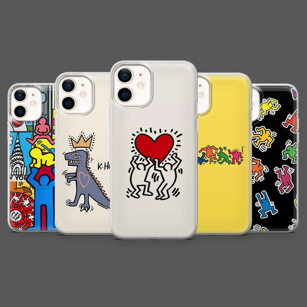 Keith Haring Phone Case Colorful Activism Cover for iPhone 16 Pro Max