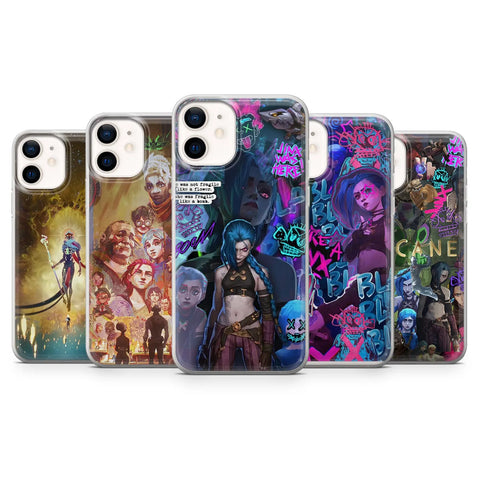 League Of Legends Phone Case Arcane Neon Cover for iPhone 16 Pro Max