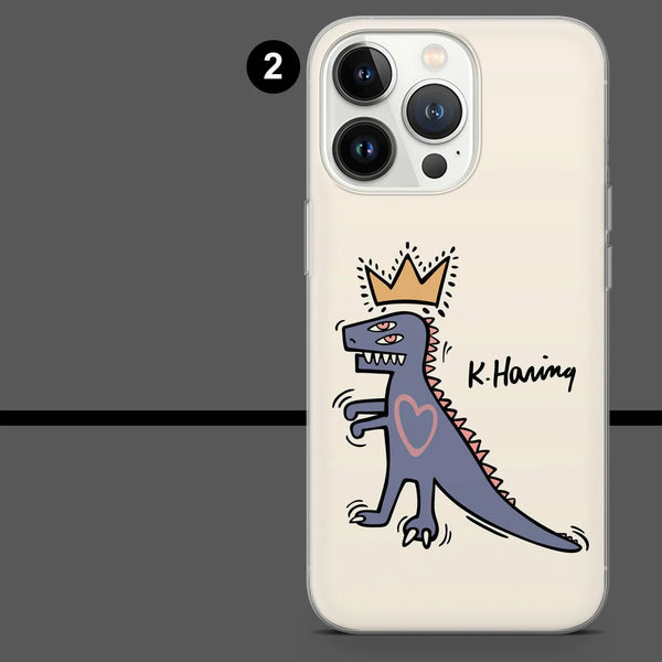 Keith Haring Phone Case Colorful Activism Cover for iPhone 16 Pro Max