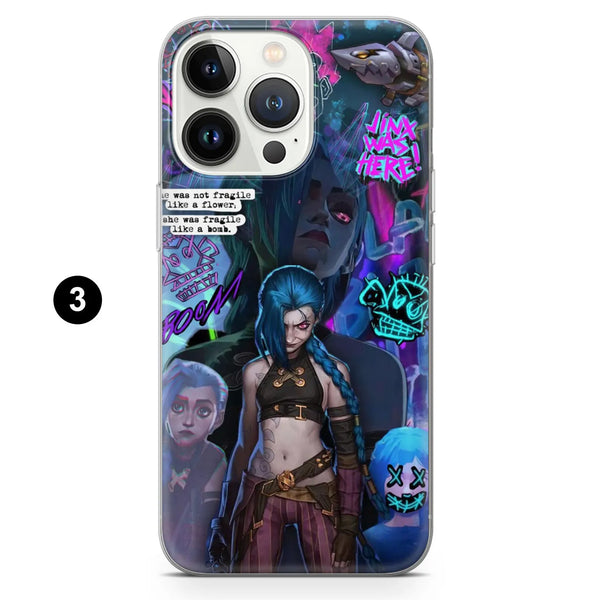League Of Legends Phone Case Arcane Neon Cover for iPhone 16 Pro Max