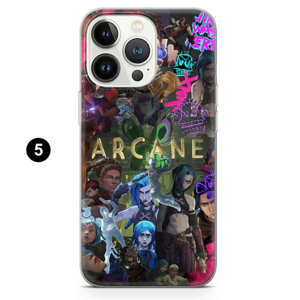 League Of Legends Phone Case Arcane Neon Cover for iPhone 16 Pro Max