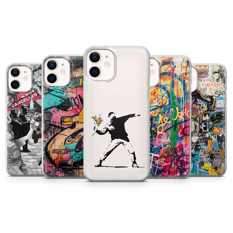 Street Art Phone Case Banksy Graffiti Cover for iPhone 16 Pro Max
