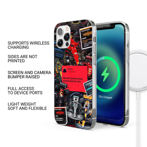 Formula 1 Phone Case Aesthetic Motosport Cover for iPhone 16 Pro Max