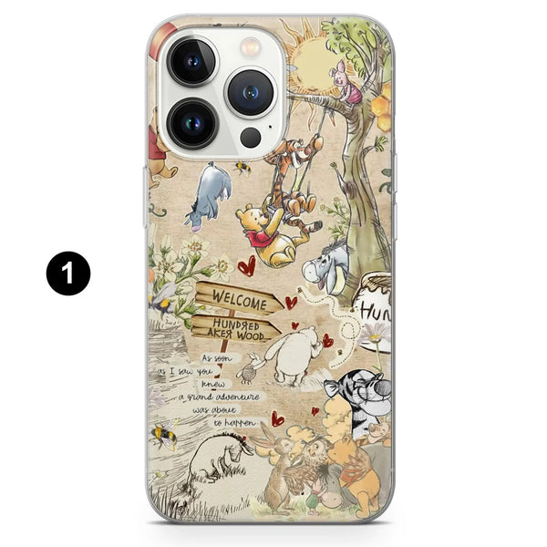 Winnie The Pooh Phone Case Woods Bear Cover for iPhone 16 Pro Max