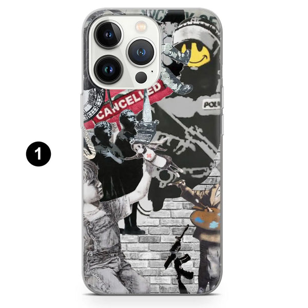 Street Art Phone Case Banksy Graffiti Cover for iPhone 16 Pro Max
