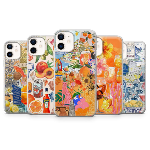 Aperol Spritz Phone Case Summer Vibes Aesthetic Cover for iPhone 16 Pro Max