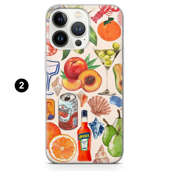 Aperol Spritz Phone Case Summer Vibes Aesthetic Cover for iPhone 16 Pro Max