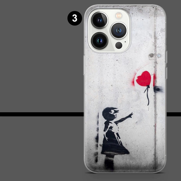 Banksy Phone Case Street Art Anonymous Cover for iPhone 16 Pro Max