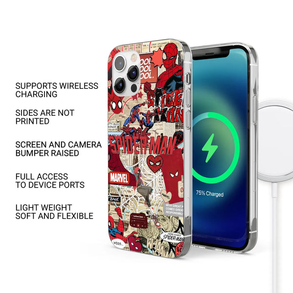 Spider Man Phone Case Peter Parker Marvel Cover for iPhone 16 Pro Max