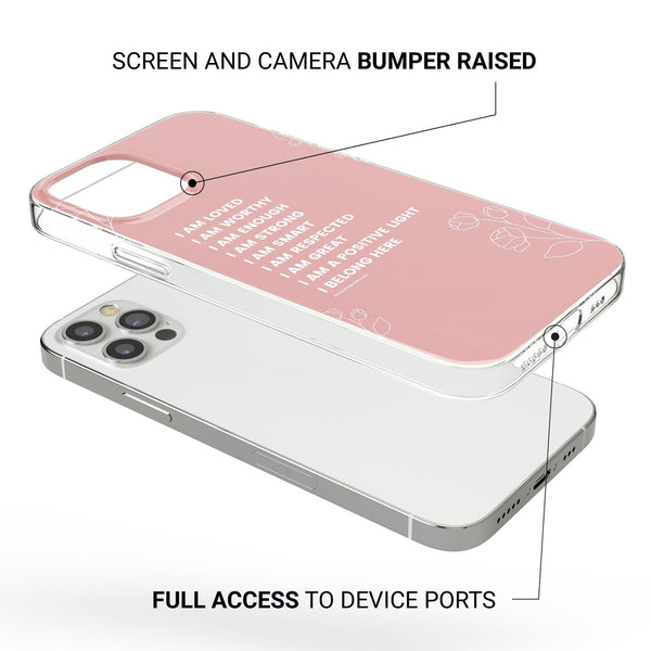 Self Care Phone Case Affirmation Quotes Cover for iPhone 16 Pro Max