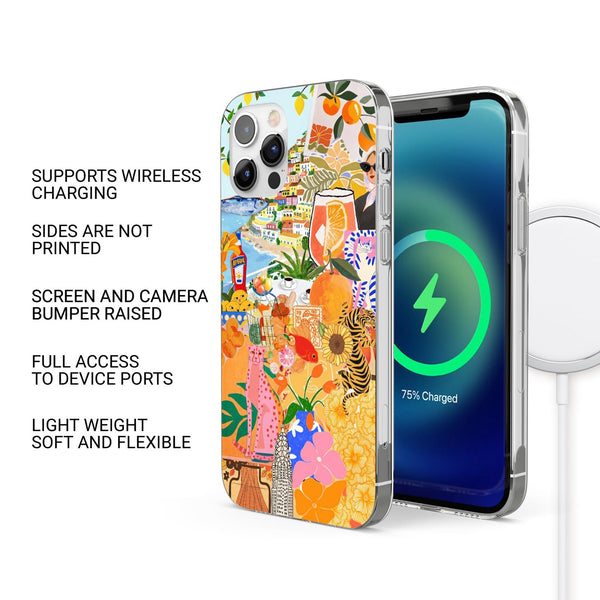 Aperol Spritz Phone Case Summer Vibes Aesthetic Cover for iPhone 16 Pro Max