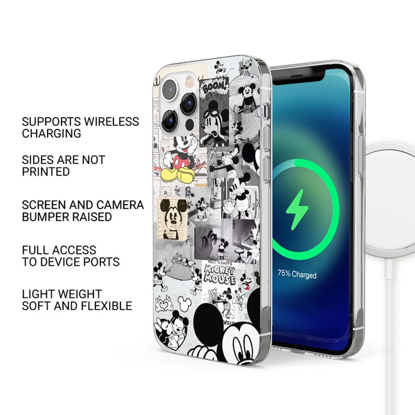 Mickey Mouse Phone Case Disney Cartoon Cover for iPhone 16 Pro Max