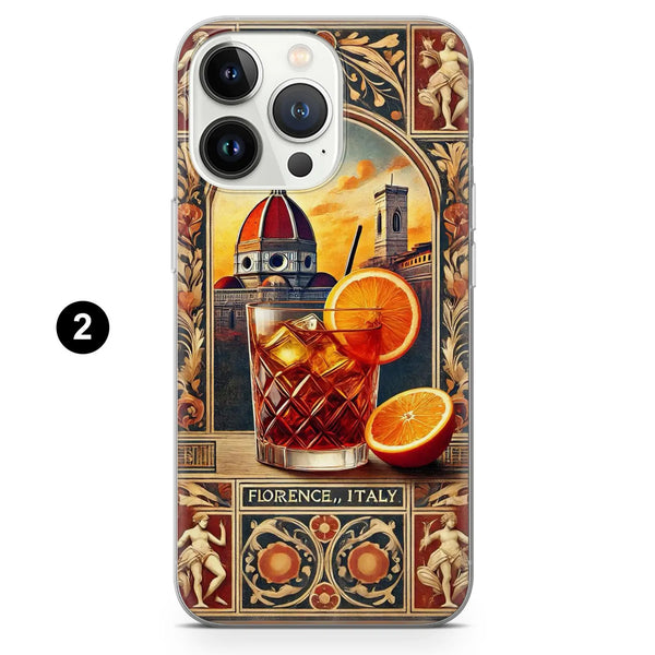 Negroni Phone Case Cocktail Aesthetic Cover for iPhone 16Pro Max