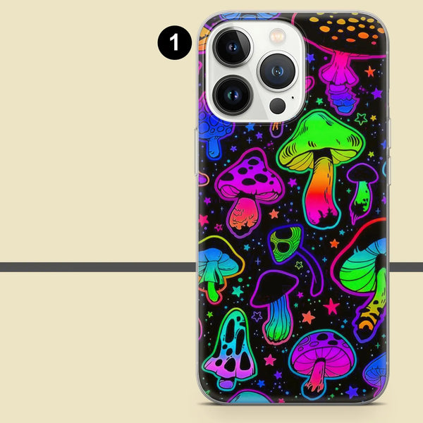 Psychedelic Phone Case Trippy Colorful Visuals Cover for iPhone 16 Pro Max