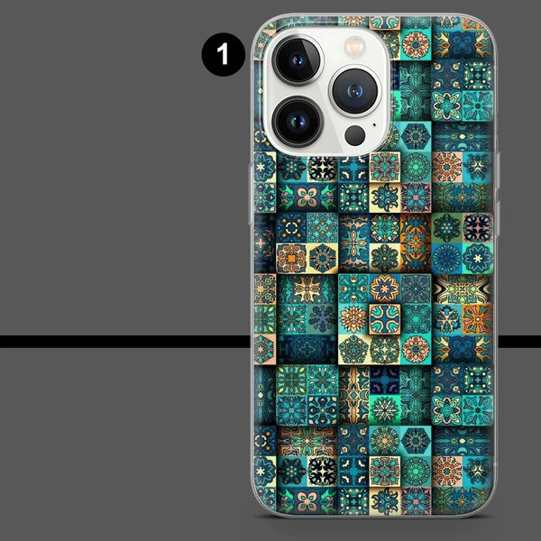 Arab Tile Phone Case Islamic Muslim Cover for iPhone 16 Pro Max