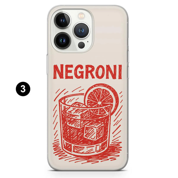 Negroni Phone Case Cocktail Aesthetic Cover for iPhone 16Pro Max