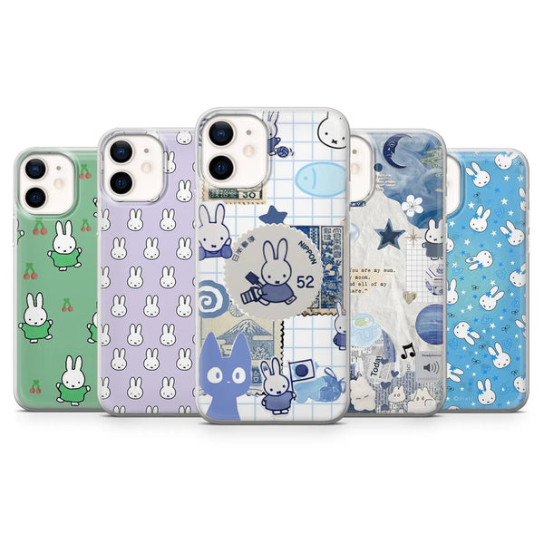 Cute Bunny Phone Case Miffy Aesthetic Cover for iPhone 16 Pro Max