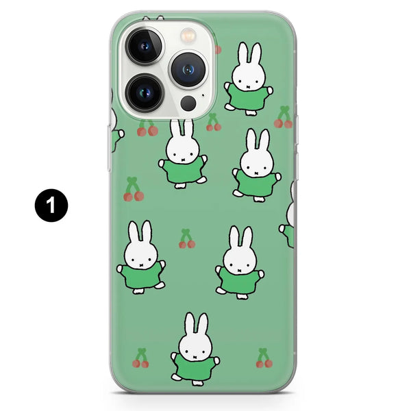 Cute Bunny Phone Case Miffy Aesthetic Cover for iPhone 16 Pro Max