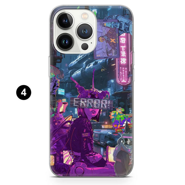 Cyberpunk Phone Case Futuristic Neon Cover for iPhone 16 Pro Max