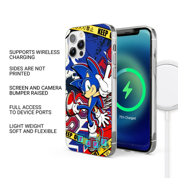 Sonic The Hedgehog Phone Case Classic Blue Cover for iPhone 16 Pro Max