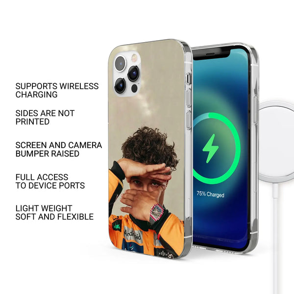 Lando Norris Phone Case Formula 1 Driver Cover for iPhone 16 Pro Max