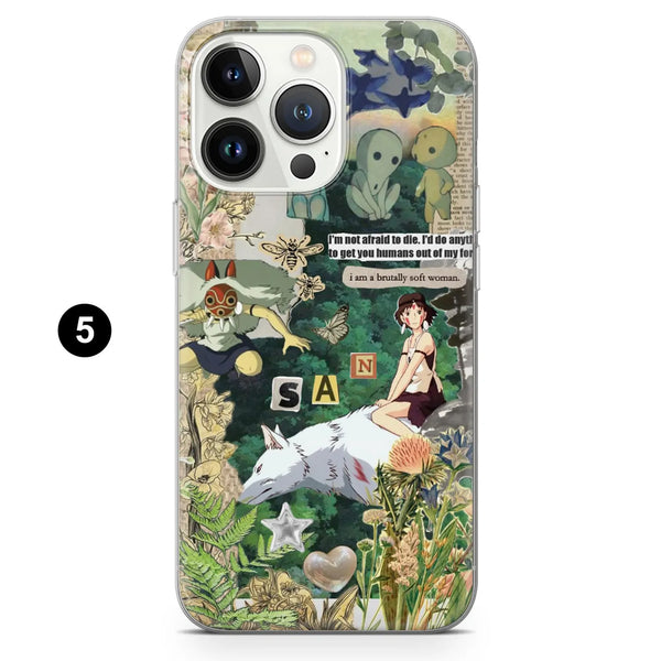 Princess Mononoke Phone Case Aesthetic Forest Cover for iPhone 16 Pro Max