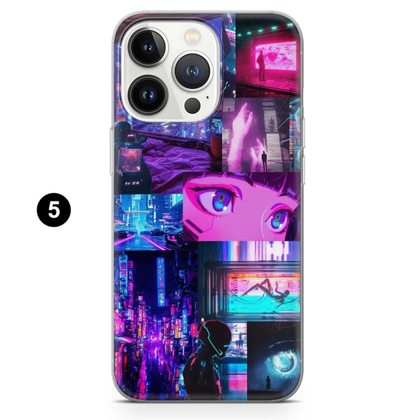 Cyberpunk Phone Case Futuristic Neon Cover for iPhone 16 Pro Max