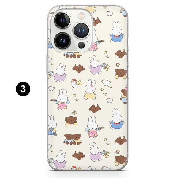 Miffy Phone Case Cute Bunny Minimalistic Cover for iPhone 16 Pro Max