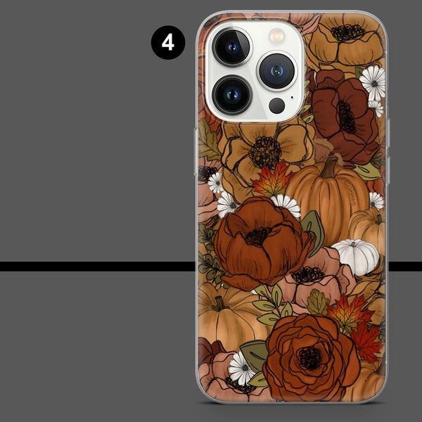 Autumn Fall Phone Case Leaves Pumpkin Trendy Cover for iPhone 16 Pro Max