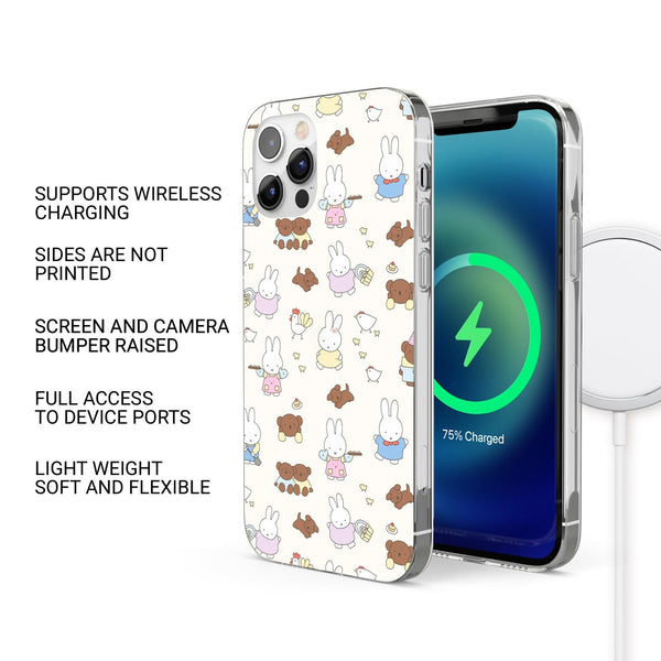 Miffy Phone Case Cute Bunny Minimalistic Cover for iPhone 16 Pro Max