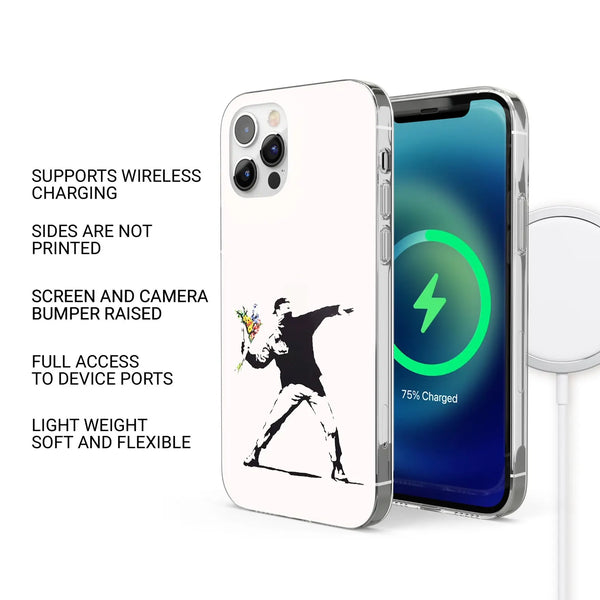 Street Art Phone Case Banksy Graffiti Cover for iPhone 16 Pro Max