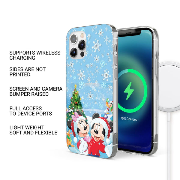 Mickey Mouse Phone Case Christmas Winter Cover for iPhone 16 Pro Max