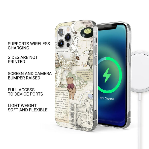Winnie The Pooh Phone Case Woods Bear Cover for iPhone 16 Pro Max
