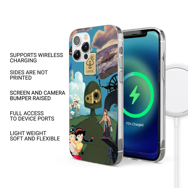 Studio Ghibli Phone Case Laputa Castle Cover for iPhone 16Pro Max