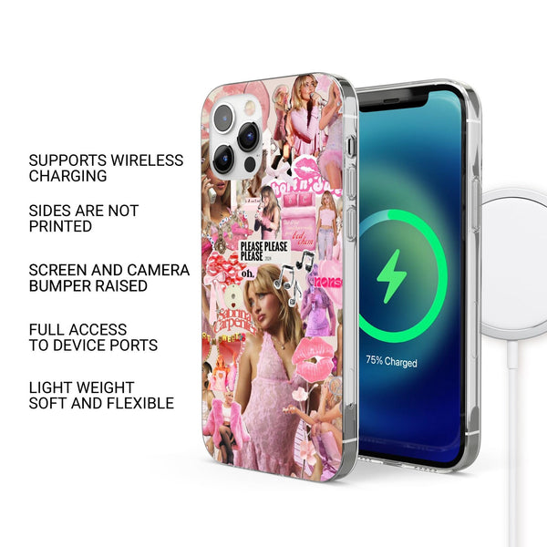 Sabrina Carpenter Phone Case Confident Pop Star Cover for iPhone 16 Pro Max