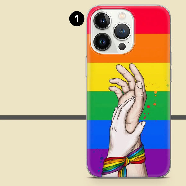 LGBTQ Phone Case Rainbow Pride Gay Cover for iPhone 16 Pro Max