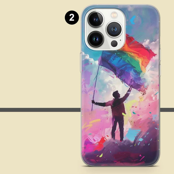 LGBTQ Phone Case Rainbow Pride Gay Cover for iPhone 16 Pro Max