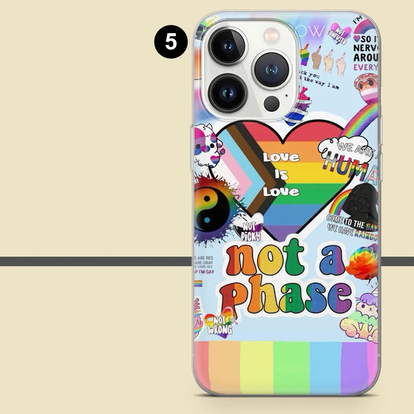 LGBTQ Phone Case Rainbow Pride Gay Cover for iPhone 16 Pro Max