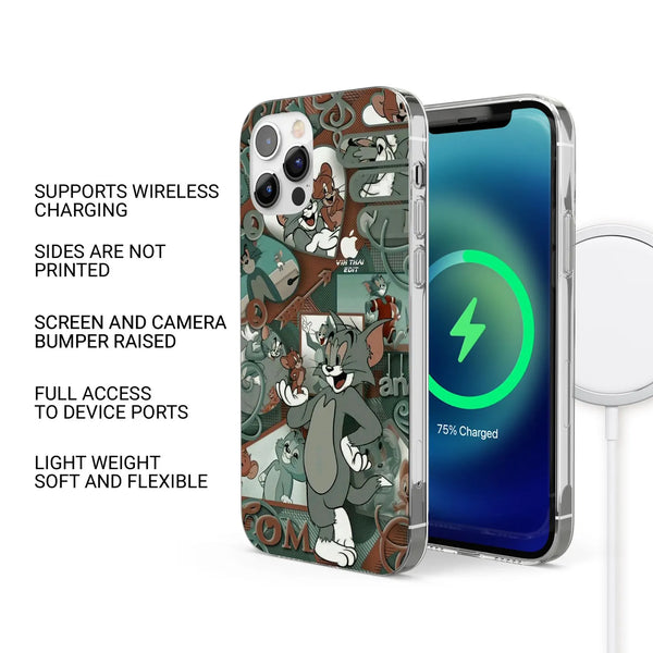Tom And Jerry Phone Case Classic Nostalgic Cover for iPhone 16 Pro Max