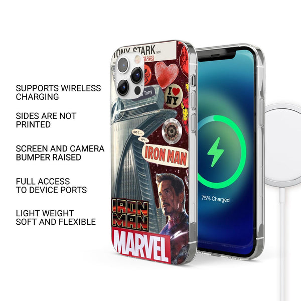Iron Man Phone Case Tony Stark Comic Book Cover for iPhone 16 Pro Max