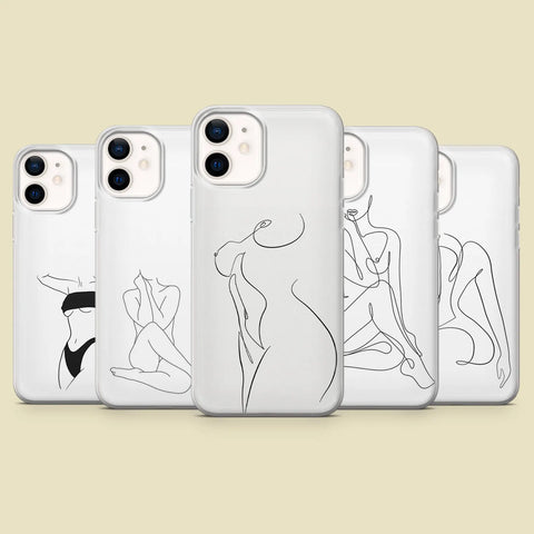 Body Line Art Phone Case Women Naked Cover for iPhone 16 Pro Max