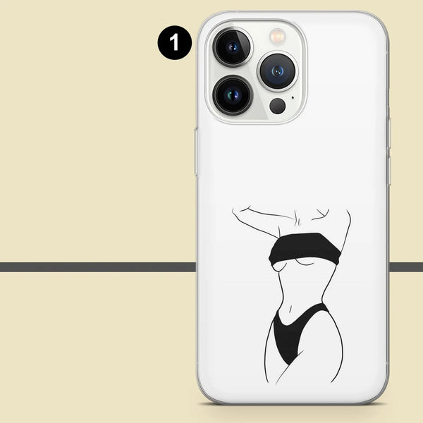 Body Line Art Phone Case Women Naked Cover for iPhone 16 Pro Max