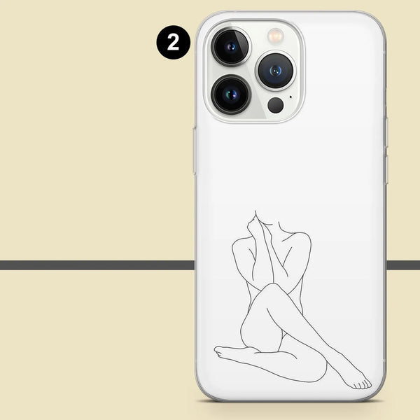 Body Line Art Phone Case Women Naked Cover for iPhone 16 Pro Max