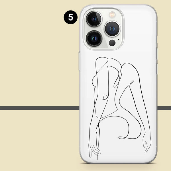 Body Line Art Phone Case Women Naked Cover for iPhone 16 Pro Max