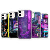 Cyberpunk Phone Case Futuristic Neon Cover for iPhone 16 Pro Max