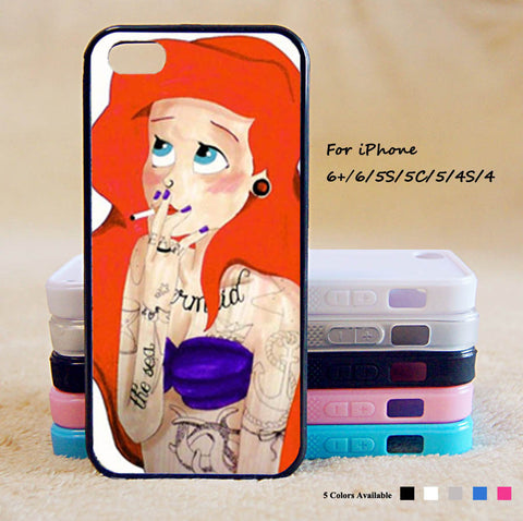 Disney Princess Smoking Phone Case For iPhone 6 Plus For iPhone 6 For iPhone 5/5S For iPhone 4/4S For iPhone 5C3 iPhone X 8 8 Plus