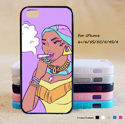 Disney Princess Smoking Phone Case For iPhone 6 Plus For iPhone 6 For iPhone 5/5S For iPhone 4/4S For iPhone 5C3 iPhone X 8 8 Plus