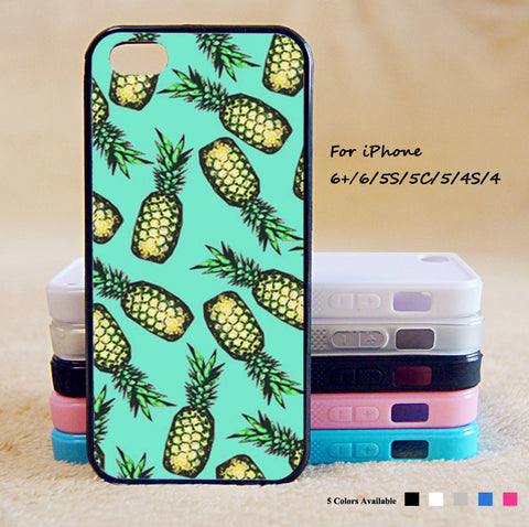 Green Pineapple Phone Case For iPhone 6 Plus For iPhone 6 For iPhone 5/5S For iPhone 4/4S For iPhone 5C iPhone X 8 8 Plus