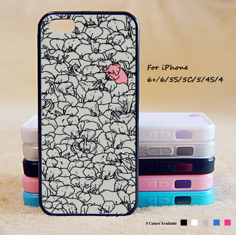 Cute 2 Elephant Phone Case For iPhone 6 Plus For iPhone 6 For iPhone 5/5S For iPhone 4/4S For iPhone 5C3 iPhone X 8 8 Plus